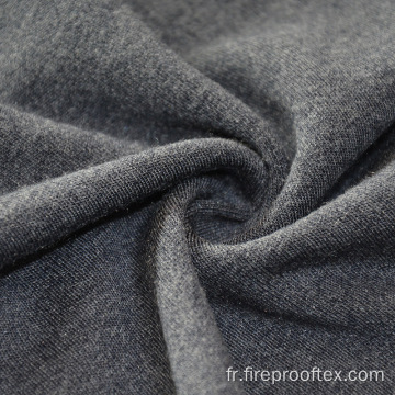 Mélange acrylique en coton ignifuge tissu tricoté gris foncé